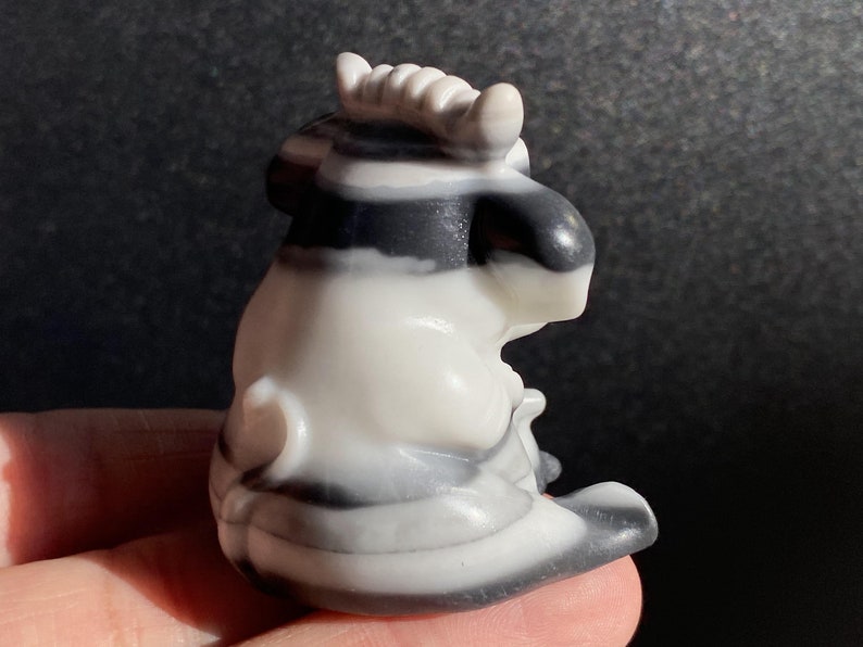 2.2" Natural Tai chi stone Carved cow，Crystal Carved cow，Tai chi stone Carved cow， Healing，cow carving，Christmas Gifts 1PC