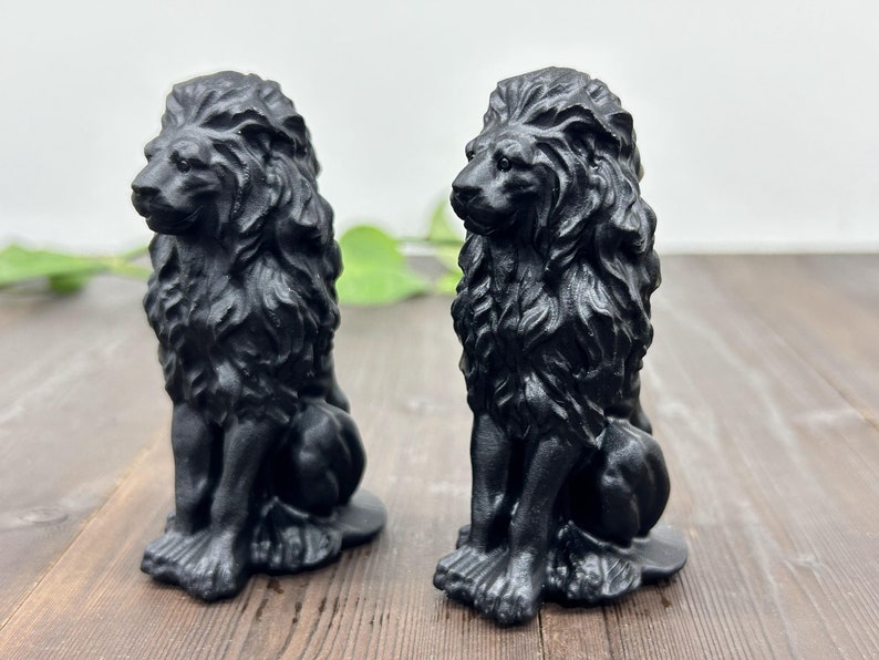 3.4" Natural Obsidain Carved Lion,Crystal Carving,Crystal Lion,Reiki Healing，Home Decoration,Crystal Collect,Christmas Gifts 1PC