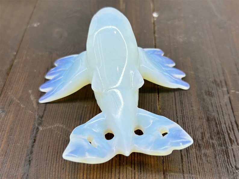 3.4" Opalite Carved Kyogre，Crystal Pokemon Carving,Opalite Kyogre，Home Decor，Reiki Healing，Christmas gifts 1PC