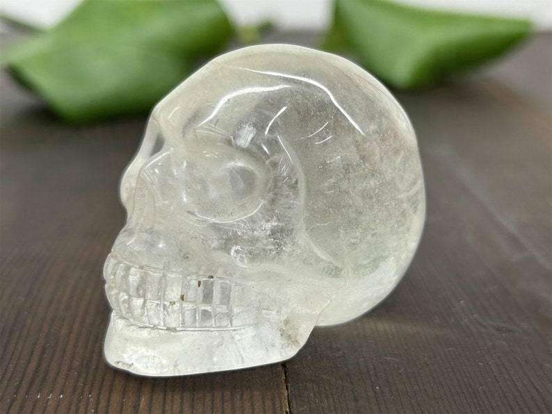 2" Natural Clear Quartz Carved Skull,Quartz Crystal Skull,Reiki Healing，Home Decoration,Crystal Collect,Crystal Gifts 1PC