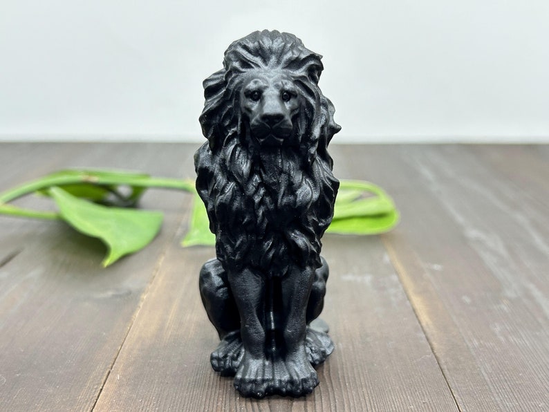 3.4" Natural Obsidain Carved Lion,Crystal Carving,Crystal Lion,Reiki Healing，Home Decoration,Crystal Collect,Christmas Gifts 1PC