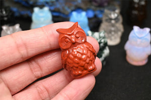 1.2" Natural Mini crystal Owl/Quartz Crystal Skull/Crystal Eevee/reiki Healing Figurine/Crystal Decor/Crystal Gift 1pc