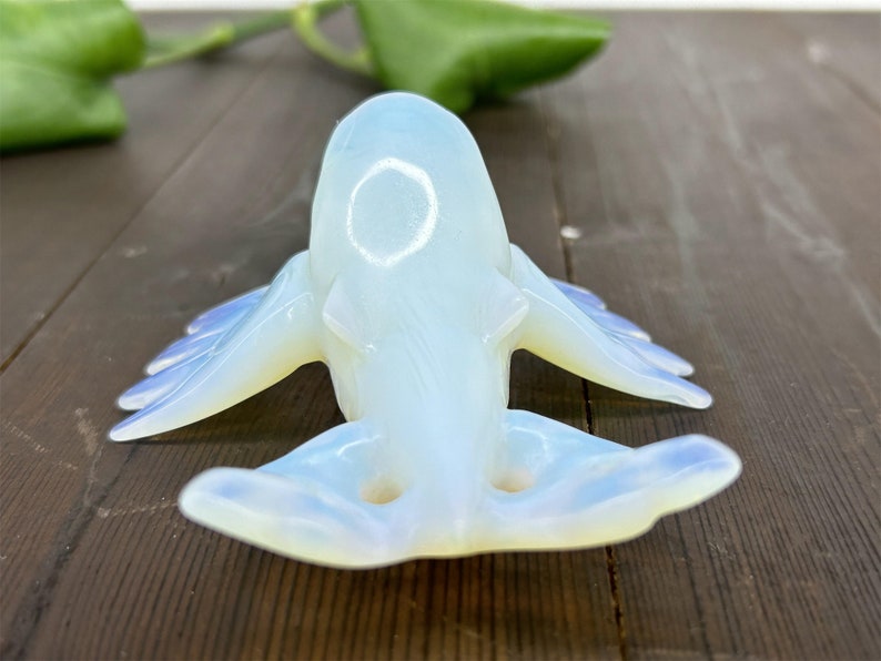 3.4" Opalite Carved Kyogre，Crystal Pokemon Carving,Opalite Kyogre，Home Decor，Reiki Healing，Christmas gifts 1PC