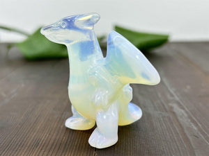 2.4" Opalite Carved Charizard，Crystal Pokemon Carving,Opalite Charizard，Home Decor，Reiki Healing Skull，Crystal gifts 1PC