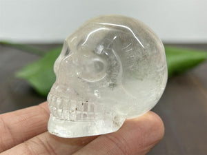2" Natural Clear Quartz Carved Skull,Quartz Crystal Skull,Reiki Healing，Home Decoration,Crystal Collect,Crystal Gifts 1PC