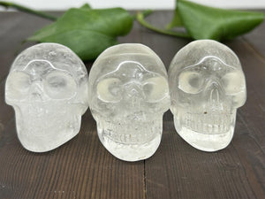 2" Natural Clear Quartz Carved Skull,Quartz Crystal Skull,Reiki Healing，Home Decoration,Crystal Collect,Crystal Gifts 1PC