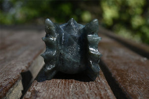 3.2'' Natural Hand carved Labradorite Dragon skull，Crystal Dragon，Labradorite Dragon skull，Quartz Crystal，Crystal ornament，Crystal healing