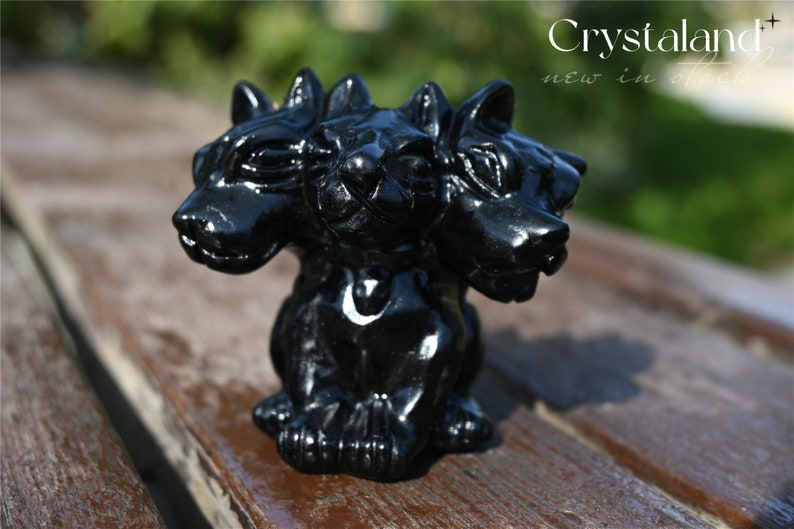 2.4'' Hand carved Natural，Obsidian Dog skull，Crystal dog skull，Demon dog，Gift Collect Decor Easter gift,Crystal Healing，Crystal ornament