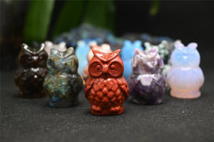 1.2" Natural Mini crystal Owl/Quartz Crystal Skull/Crystal Eevee/reiki Healing Figurine/Crystal Decor/Crystal Gift 1pc