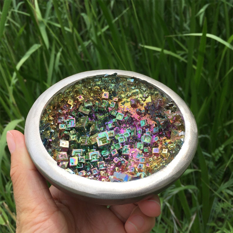 1PC Natural Bismuth Ore Bowl,Quartz Crystal Specimen,Mineral Specimen,Crystal Tower,Home Decoration,Reiki Healing,Teaching Materials 400g+