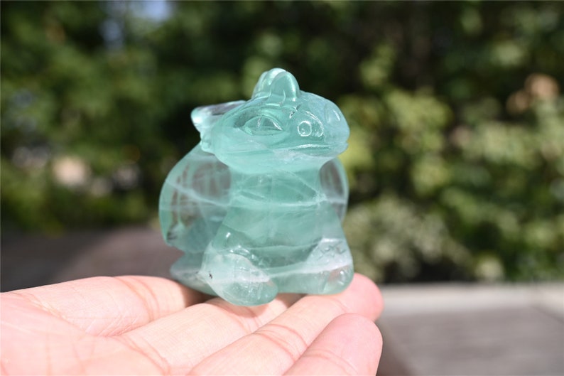 2'' Natural Hand carved Green fluorite Dragon，Carved dragon，crystal decor，Crystal Dragon，Crystal ornament，Quartz Crystal，Crystal Healing