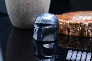 3CM Natural Hand carved Terahertz Mandalore skull，Quartz Crystal，Crystal ornament，Crystal Healing，Crystal character model 1pc