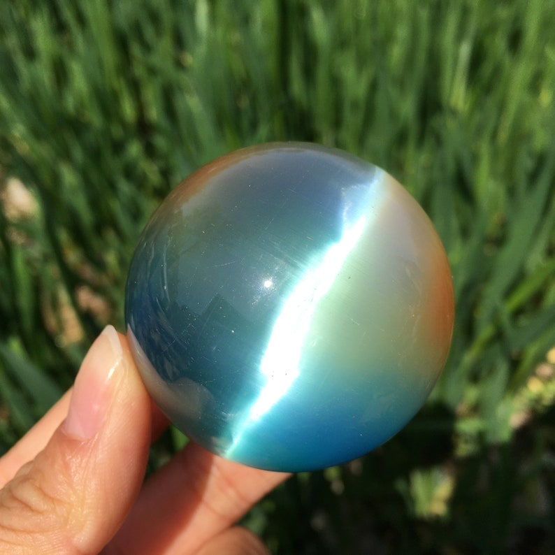 180g+ Colours Cat's Eye Jasper Ball,Quartz Sphere,Crystal Carving,Reiki Healing,Home Decoration,Energy Crystal,Crystal Gift,Mineral Specimen