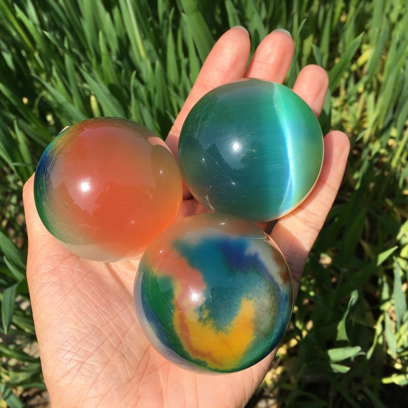 180g+ Colours Cat's Eye Jasper Ball,Quartz Sphere,Crystal Carving,Reiki Healing,Home Decoration,Energy Crystal,Crystal Gift,Mineral Specimen