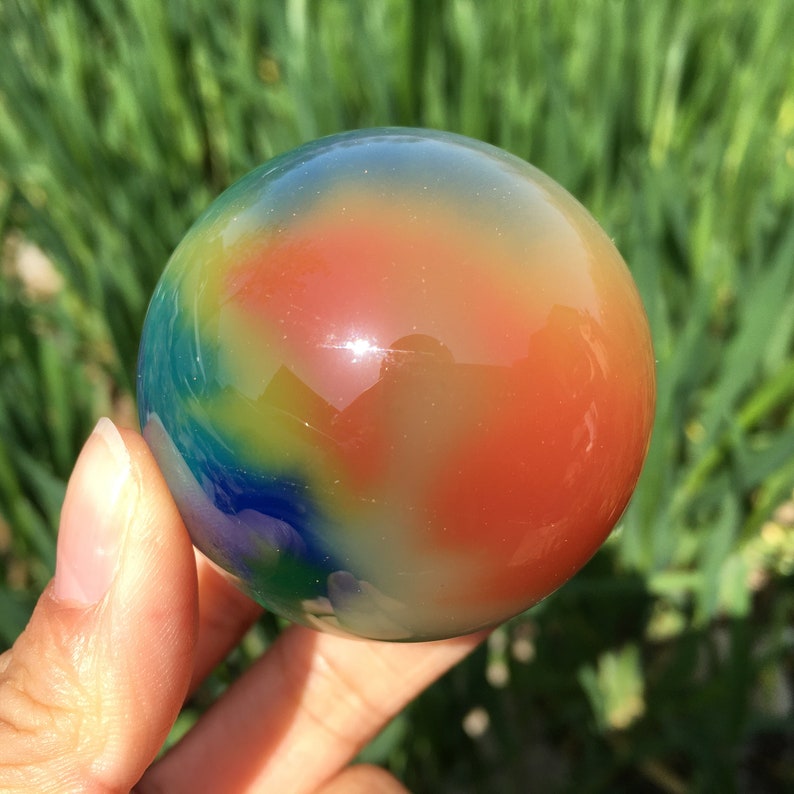 180g+ Colours Cat's Eye Jasper Ball,Quartz Sphere,Crystal Carving,Reiki Healing,Home Decoration,Energy Crystal,Crystal Gift,Mineral Specimen