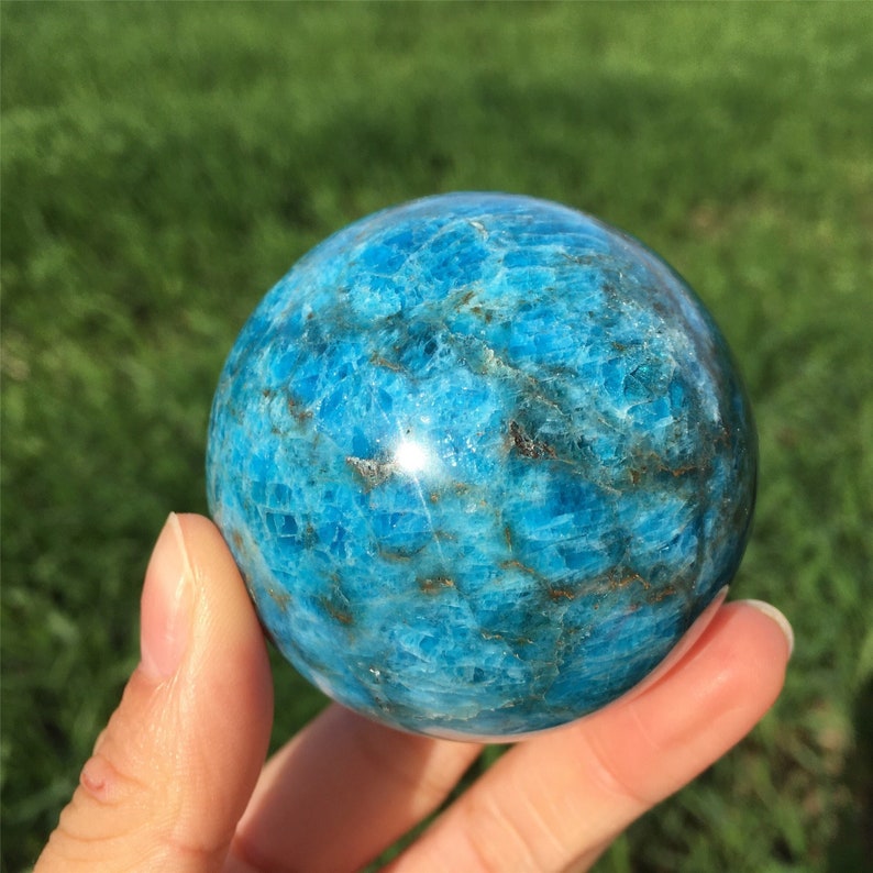 45-65mm Natural Apatite Sphere,Quartz Crystal Ball,Mineral Specimen,Reiki Healing,Home Decoration,Crystal Gift,Divination Ball,Prophecy Ball
