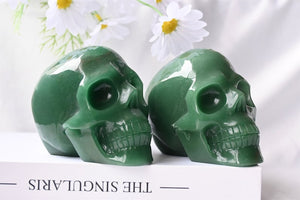 4'' Natural Hand carved Aventurine skull，Crystal skull, Quartz crystal，Crystal gift，Decoration，Desktop ornament，Crystal skull，Reiki healing
