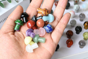 500PC！Special offer！Natural crystal mushroom/Mini mushroom/Small mushroom/Mushroom pendant/Mushroom carved/Mushroom necklace/crystal healing