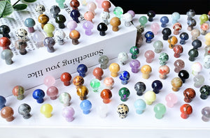 500PC！Special offer！Natural crystal mushroom/Mini mushroom/Small mushroom/Mushroom pendant/Mushroom carved/Mushroom necklace/crystal healing