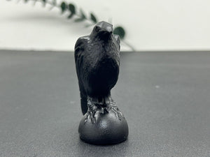 2.7"+ Natural Obsidian Carved crow Skull，Quartz Crystal Raven Skull，Crystal Crow，Obsidian Crow Statue，Reiki Healing，Christmas Gifts 1PC