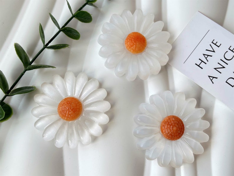 1PC Natural Selenite Little daisy,Quartz Crystal Flower,Mineral Little daisy,Stone,Crystal Gifts,Home Decoration,Reiki Healing 50g+