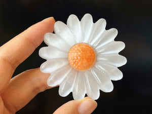 1PC Natural Selenite Little daisy,Quartz Crystal Flower,Mineral Little daisy,Stone,Crystal Gifts,Home Decoration,Reiki Healing 50g+