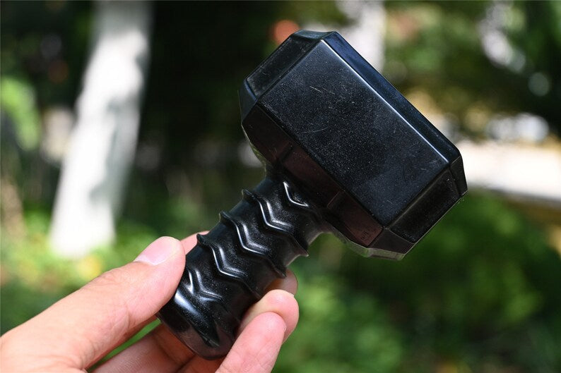 3.8'' carved Obsidian Hammer，Crystal hammer，Crystal Hammer，Reiki Healing，Home Decoration，Crystal Collect，Christmas present 1PC