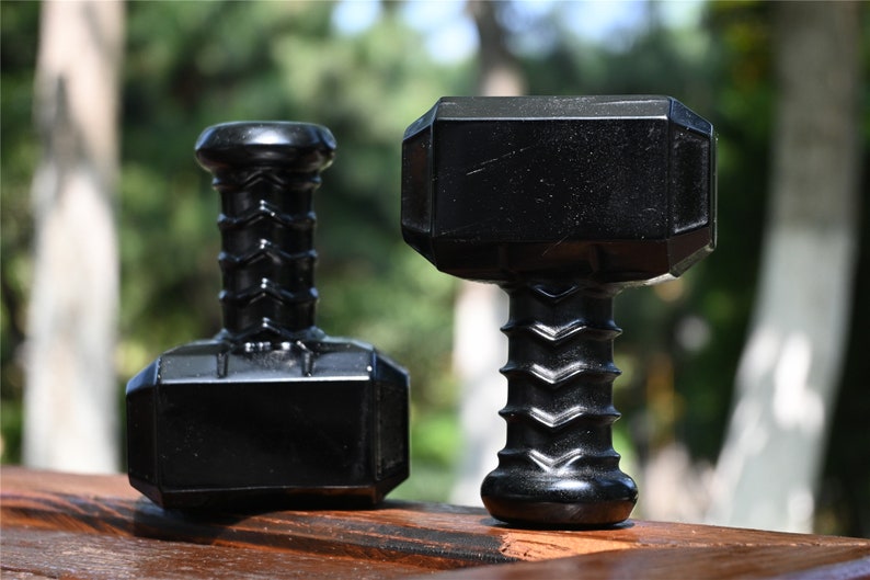 3.8'' carved Obsidian Hammer，Crystal hammer，Crystal Hammer，Reiki Healing，Home Decoration，Crystal Collect，Christmas present 1PC