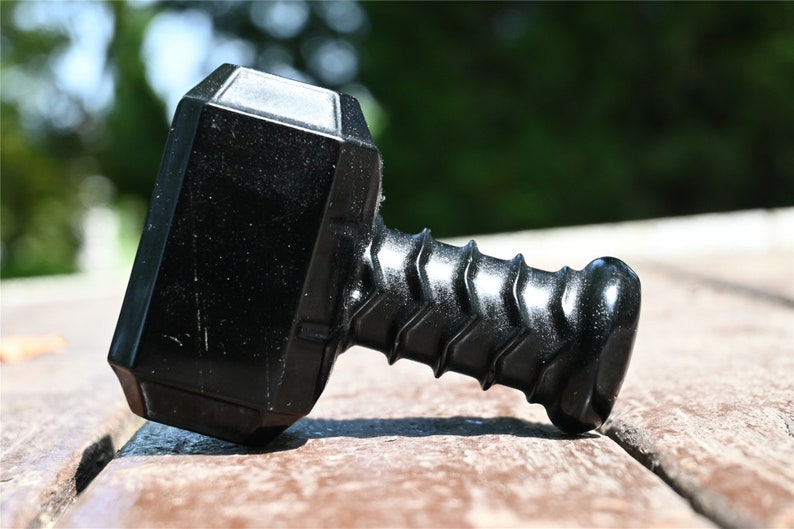 3.8'' carved Obsidian Hammer，Crystal hammer，Crystal Hammer，Reiki Healing，Home Decoration，Crystal Collect，Christmas present 1PC