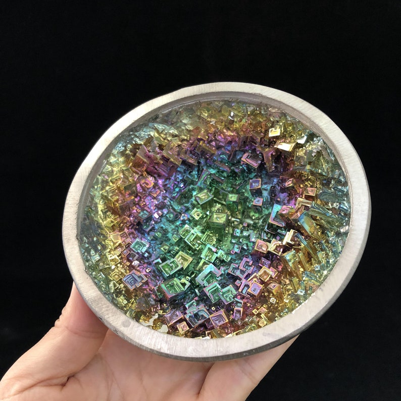 1PC Bismuth Ore Bowl,Quartz Crystal Bowl ,Crystal Sculpture,Collection,Crystal Gift,Crystal Carved,Mineral Specimen,Reiki Healing