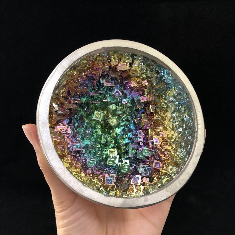 1PC Bismuth Ore Bowl,Quartz Crystal Bowl ,Crystal Sculpture,Collection,Crystal Gift,Crystal Carved,Mineral Specimen,Reiki Healing