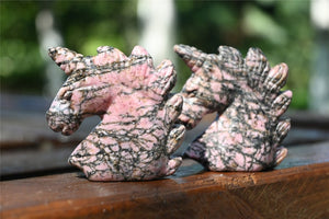 2" Natural Carved Rhodonite Unicorn，Crystal unicorn，Carved unicorn，Carved unicorn，Rhodonite skull，Quartz Crystal，crystal skull healing 1PC