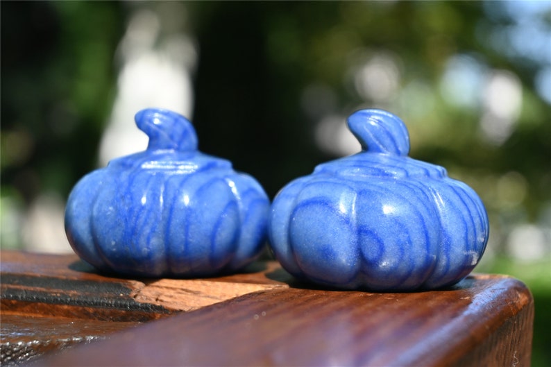 1.9'' Natural Blue aventurine pumpkin，Pumpkin Skull，Crystal Healing，Halloween pumpkin Decoration，Halloween Gifts Carving，Crystal Gifts 1PC