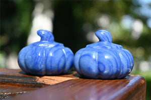 1.9'' Natural Blue aventurine pumpkin，Pumpkin Skull，Crystal Healing，Halloween pumpkin Decoration，Halloween Gifts Carving，Crystal Gifts 1PC
