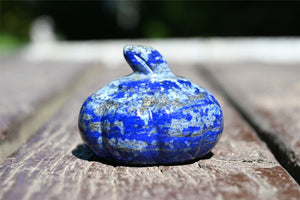 1.9'' Natural Lapis lazuli pumpkin，Pumpkin Skull，Crystal Healing，Halloween pumpkin Decoration，Halloween Gifts Carving，Crystal Gifts 1PC