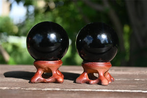40mm+ Natural Obsidian Sphere,Quartz Crystal Ball，Crystal sphere,Polishing Obsidain ball by hand，Crystal Healing Divination ball Gift 1PC