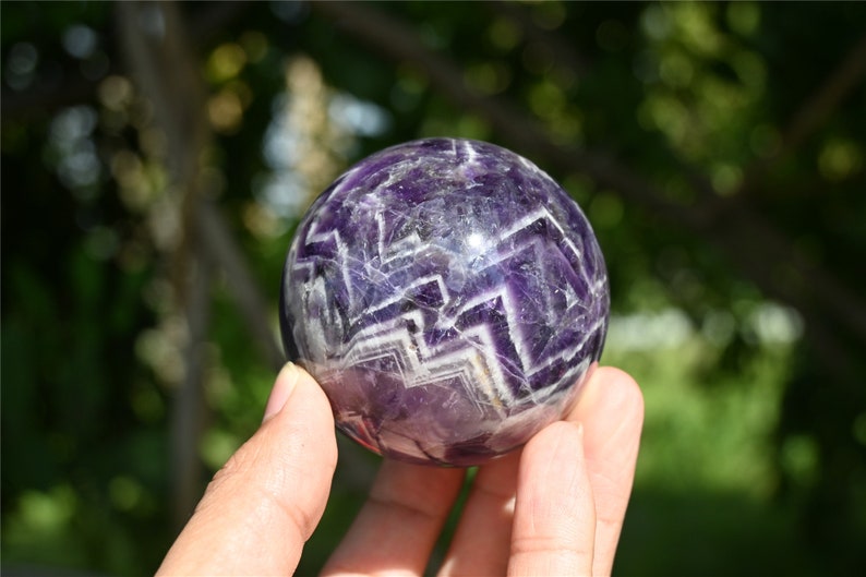 50mm+ Natural Dream amethyst ball，Crystal ball，Crystal decor，Quartz Crystal Ball，Amethyst ball，Crystal Healing Divination ball Gift 1PC