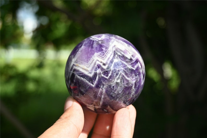 50mm+ Natural Dream amethyst ball，Crystal ball，Crystal decor，Quartz Crystal Ball，Amethyst ball，Crystal Healing Divination ball Gift 1PC