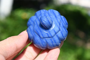 1.9'' Natural Blue aventurine pumpkin，Pumpkin Skull，Crystal Healing，Halloween pumpkin Decoration，Halloween Gifts Carving，Crystal Gifts 1PC