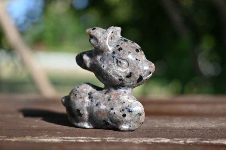2'' Carved Yooperlite deer，Christmas crystal，Hand carved crystal deer，Quartz crystal，Reiki skull，crystal healing 1PC
