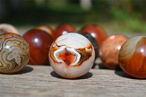 30mm+ Rare Natural lace agate Sphere，Quartz Crystal，Crystal sardonyx ball，Christmas gift，Crystal sphere,Divination ball Healing Gift 1PC