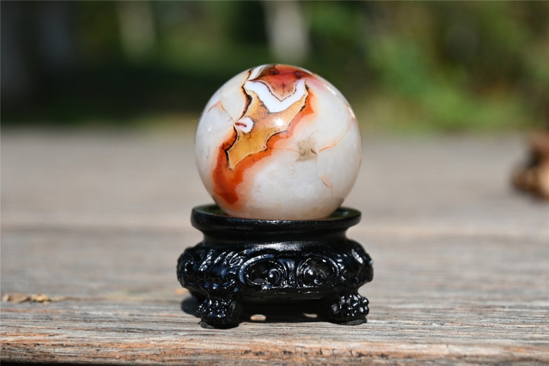30mm+ Rare Natural lace agate Sphere，Quartz Crystal，Crystal sardonyx ball，Christmas gift，Crystal sphere,Divination ball Healing Gift 1PC