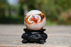 30mm+ Rare Natural lace agate Sphere，Quartz Crystal，Crystal sardonyx ball，Christmas gift，Crystal sphere,Divination ball Healing Gift 1PC