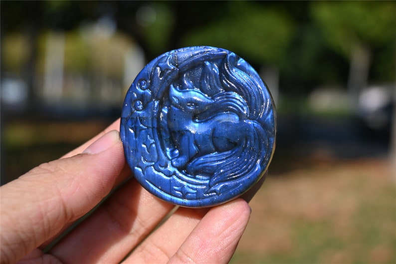 2'' Natural carved Labradorite Fox skull pendant，Quartz crystal，Crystal fox，Crystal Gift，Present，Home Decor，Crystal Healing-1PC