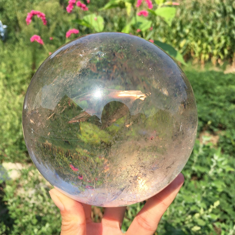 120mm Natural Clear Quartz Crystal Sphere,Quartz Crystal Ball,Mineral Specimen,Reiki Healing,Crystal Gifts,Divination Ball,Prophecy Ball