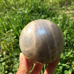 1PC 60mm+ Blue Flash Moonstone Sphere,Quartz Sphere,Crystal Ball,Crystal Healing,Crystal Collection,Divination Ball,Prophecy Ball 300g+