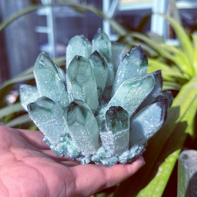 400G-500G+Nature Green Quartz Crystal Cluster, Crystal VUG,Crystal Healing,Mineral Specimen,Home Decoration,Reiki Healing,Crystal Gifts