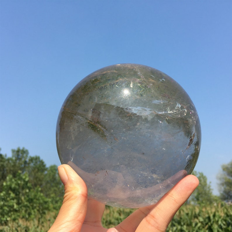 120mm Natural Clear Quartz Crystal Sphere,Quartz Crystal Ball,Mineral Specimen,Reiki Healing,Crystal Gifts,Divination Ball,Prophecy Ball