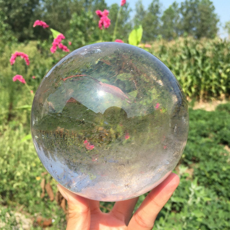 120mm Natural Clear Quartz Crystal Sphere,Quartz Crystal Ball,Mineral Specimen,Reiki Healing,Crystal Gifts,Divination Ball,Prophecy Ball