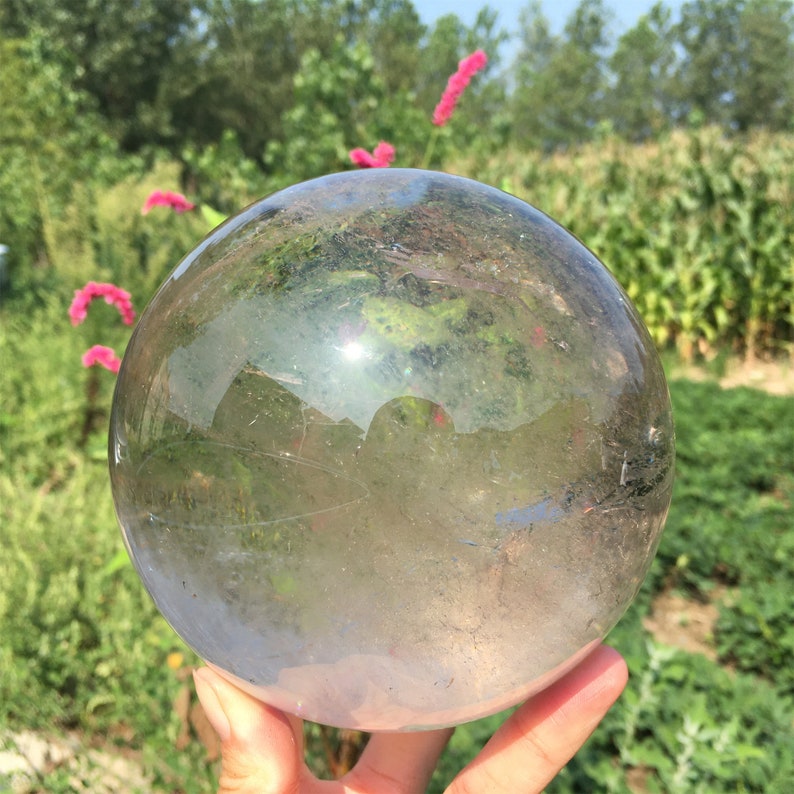 120mm Natural Clear Quartz Crystal Sphere,Quartz Crystal Ball,Mineral Specimen,Reiki Healing,Crystal Gifts,Divination Ball,Prophecy Ball